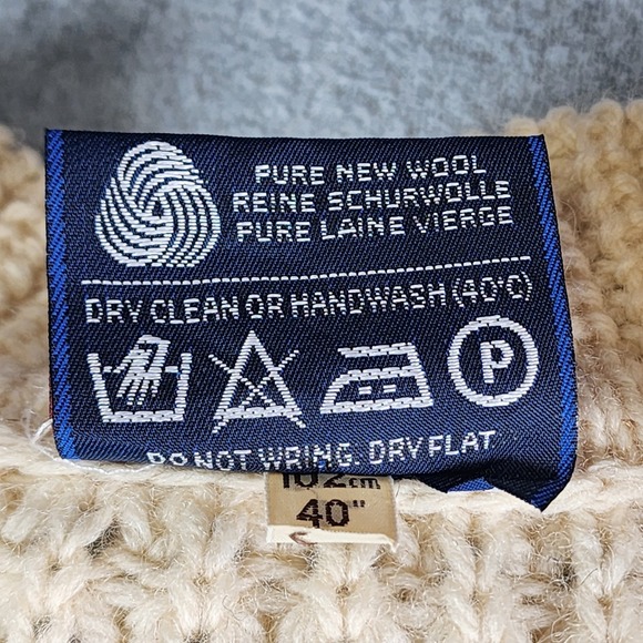 Gaeltarra For Austin Reed Chunky Knit Cardigan Button Men Size 40 Ivory New Wool - Picture 10 of 12